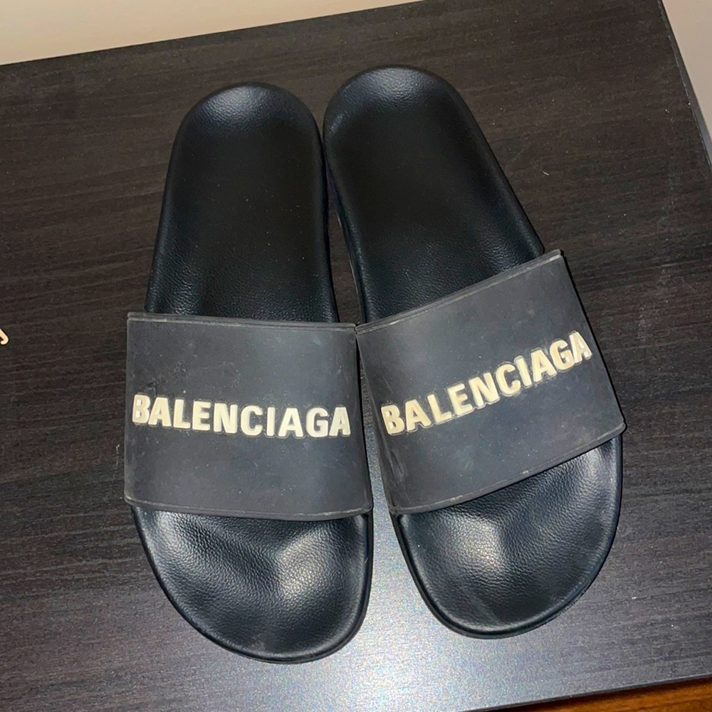 Balenciaga black slides men’s size 12!!